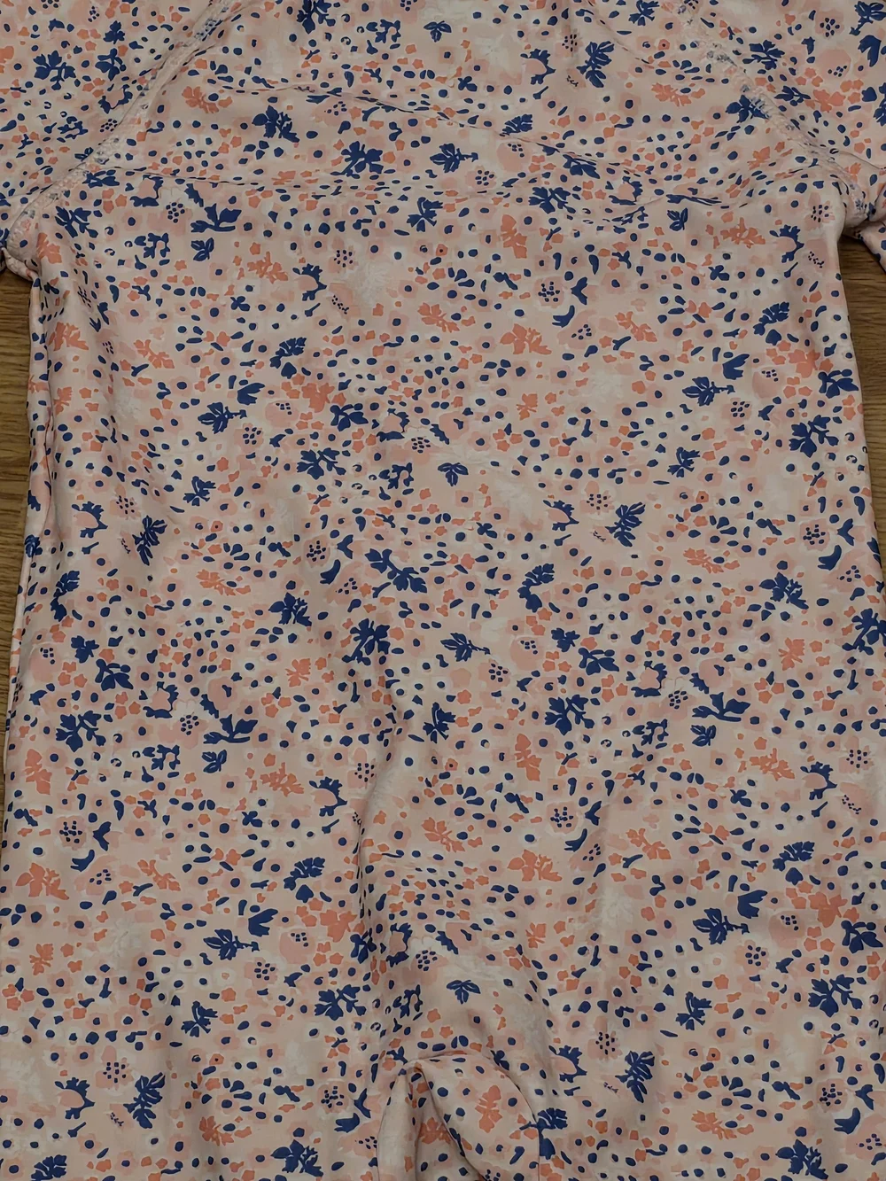 Eddie Bauer Pink and Navy Floral Kids Swim Rashguard